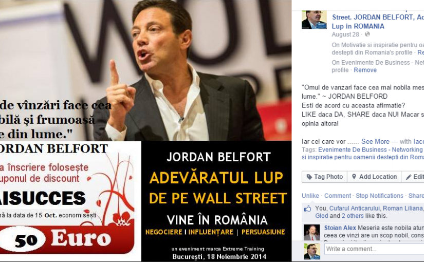 Un LIKE si un SHARE de un milion de dolari de la Wolf of Wall Street
