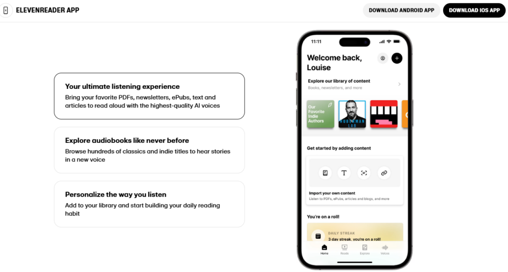 ElevenReader App1